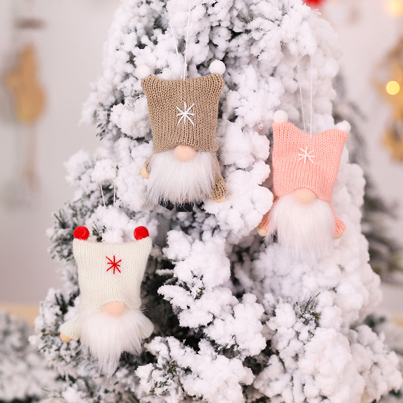 Wholesale Christmas Decoration Wool Knitted Faceless Doll